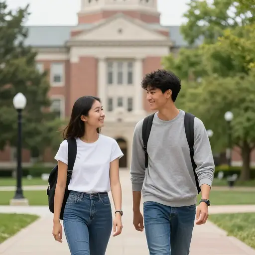 我们在密歇根大学一起上学。