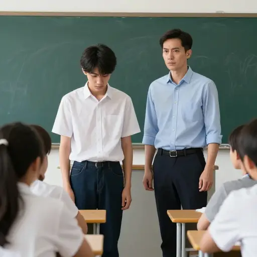 老师被指控打了学生。