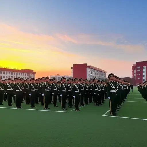 军校学员每天早上六点起床训练。
