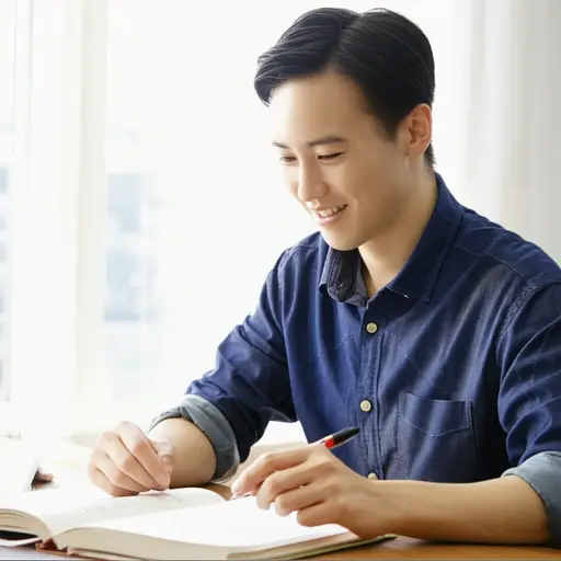 他正在学习意大利语，觉得发音很美。