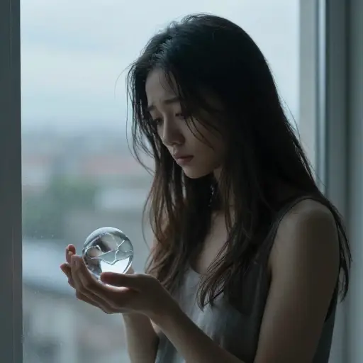 她所有的梦想和愿望都破灭了。