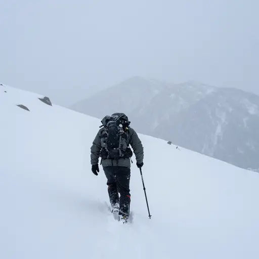 徒步旅行者在暴风雪中冻死了。