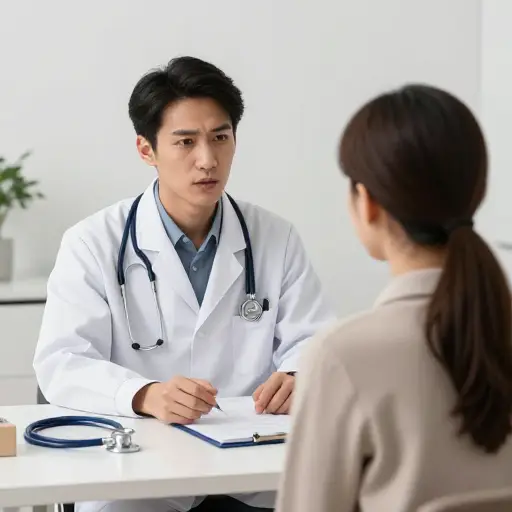 医生警告病人不要吃太多糖。