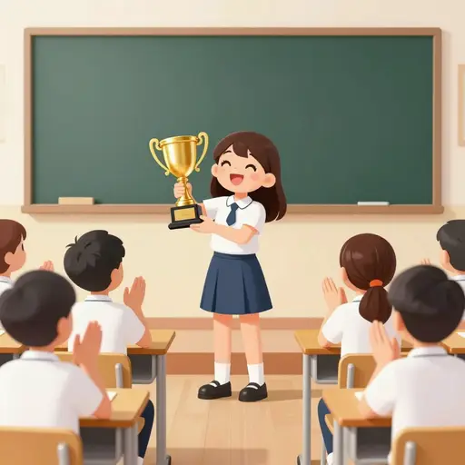 她考试总是得第一。