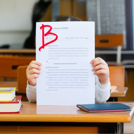 她在数学考试中得了B。