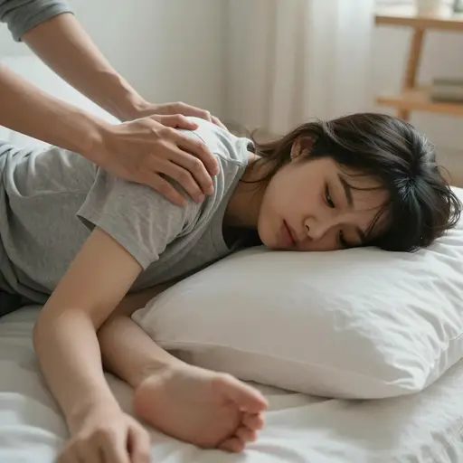 一感到突然的触碰，她就昏倒了。