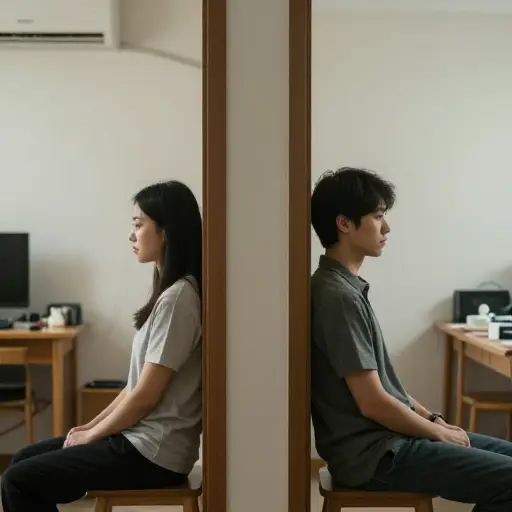 尽管住在同一所房子里，他们却保持着一种奇怪的疏远关系。