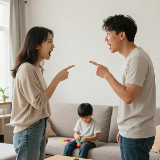 他们为孩子上学的事情争论不休。