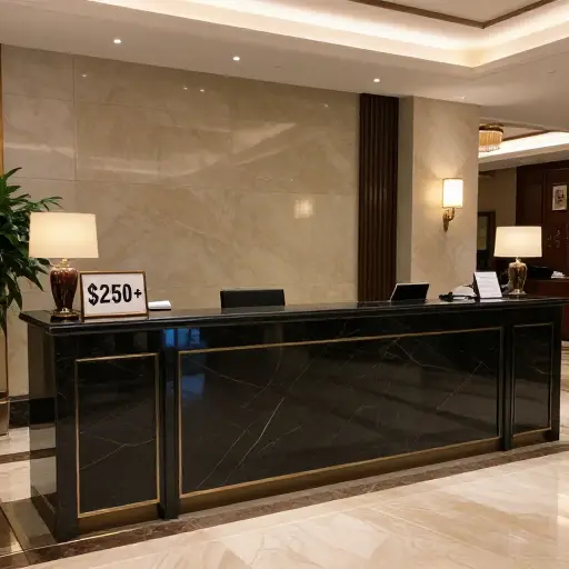 这家酒店的房费每晚超过250美元。