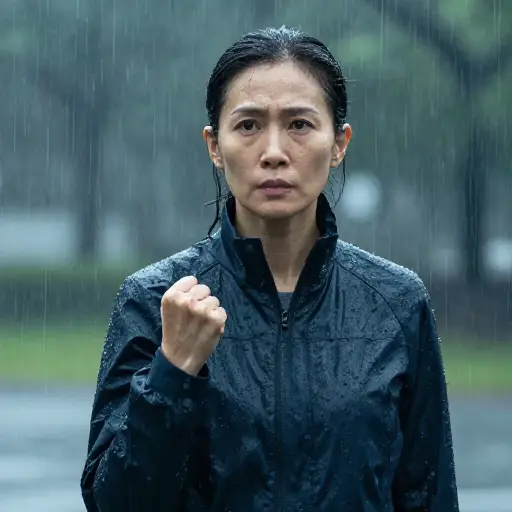 她的母亲是一个坚强的女人，从不放弃。