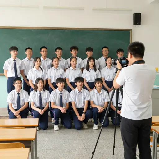 学校请了一位摄影师来拍班级照。