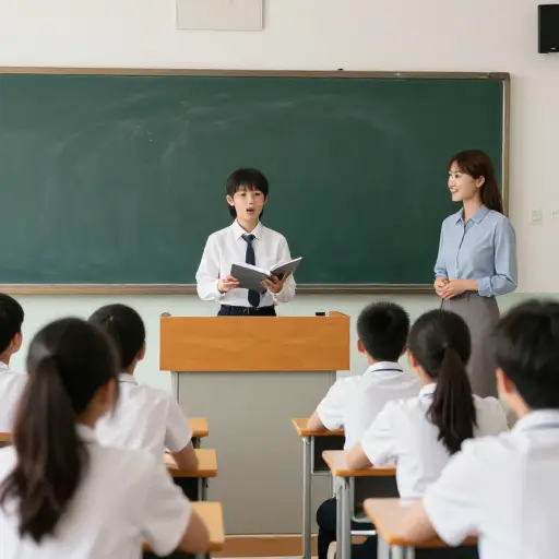 老师让我向全班大声读出指示。