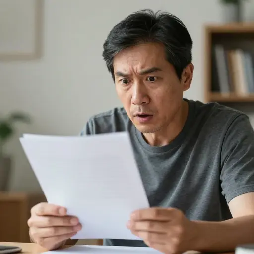 那个男人对她的评论感到惊讶，并勉强地重新检查了一下。