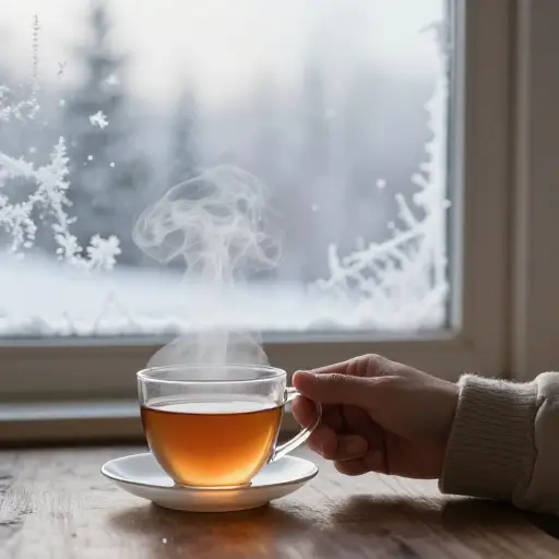 一杯热茶能让你在寒冷的早晨精神焕发。