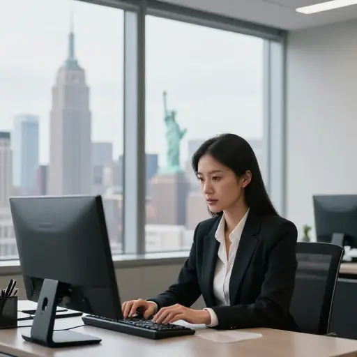 据我所知，她仍在纽约工作。