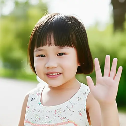她是个可爱的女孩，总是对每个人都很友善。