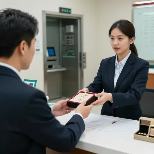 为了安全起见，他选择将祖母的珠宝存放在银行的保险箱里。