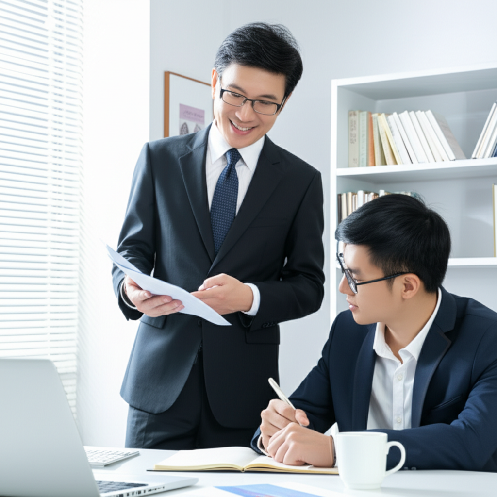 我的导师每周都会给我职业发展方面的建议。
