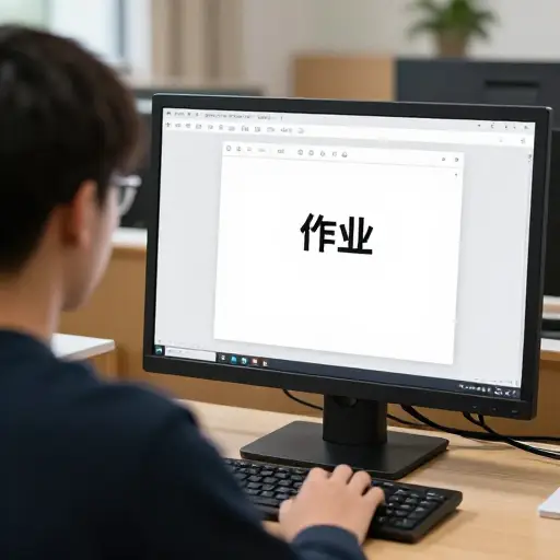我把我的作业保存在一个电脑文件里。