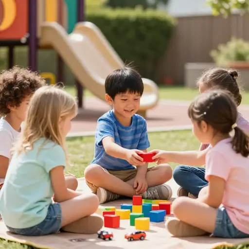 我儿子在幼儿园学会了和其他小朋友分享玩具。