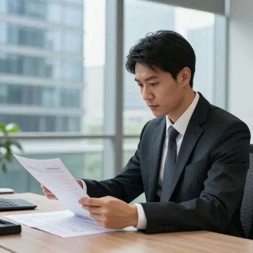他是一家跨国公司的财务主管。