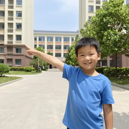 我最好的朋友住在学校附近。