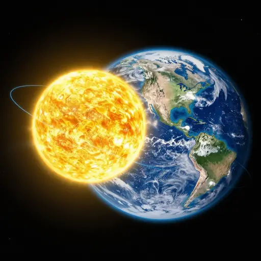 地球大约需要365天绕太阳一周。