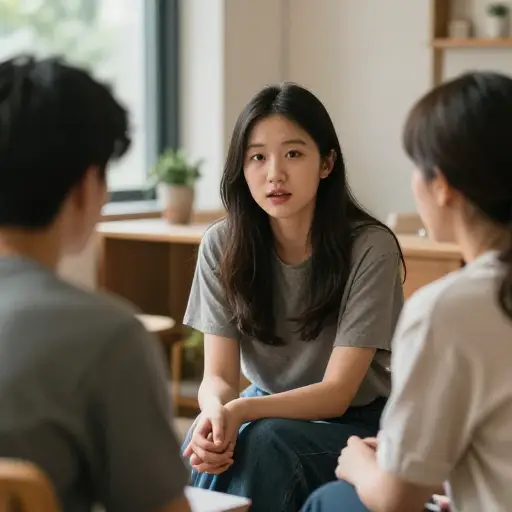 等其他人时，我们闲聊了一会儿。
