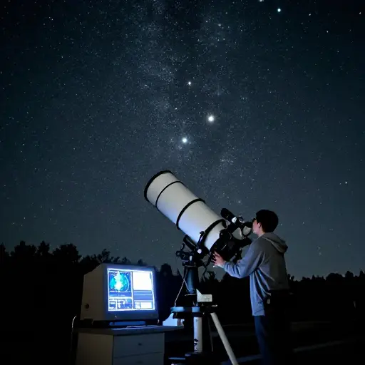 科学家测量恒星发射的红外辐射以确定其温度。
