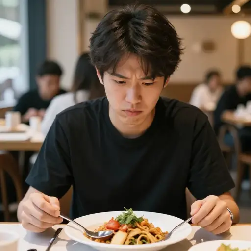 我不喜欢他们在餐厅提供的那种食物。
