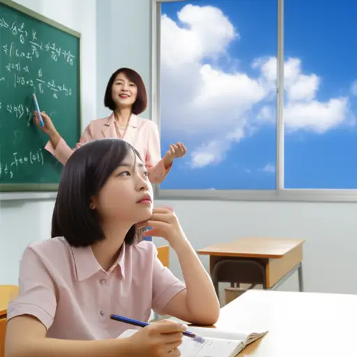 老师在讲解数学题时，她的思绪开始飘忽不定。