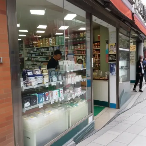 他在市中心开了家小店，经营自己的生意。