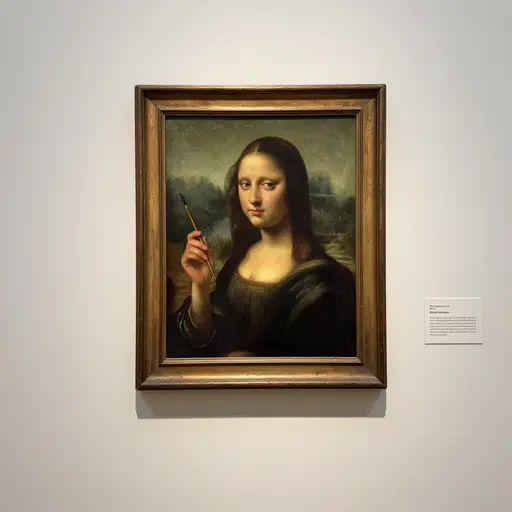 她的自画像被选入展览。