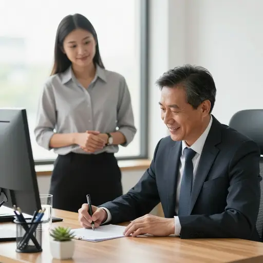 我的老板批准了我的休假申请。