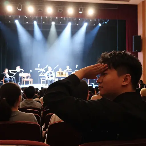 我被音乐会明亮的灯光照得眼花缭乱。