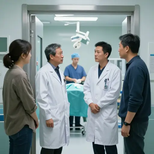 立即手术的决定对病人来说是生死攸关的。