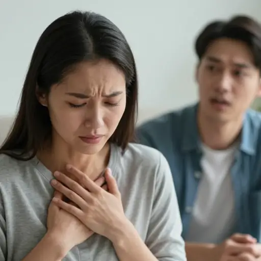 他关于她过往的评论显然触到了她的痛处。