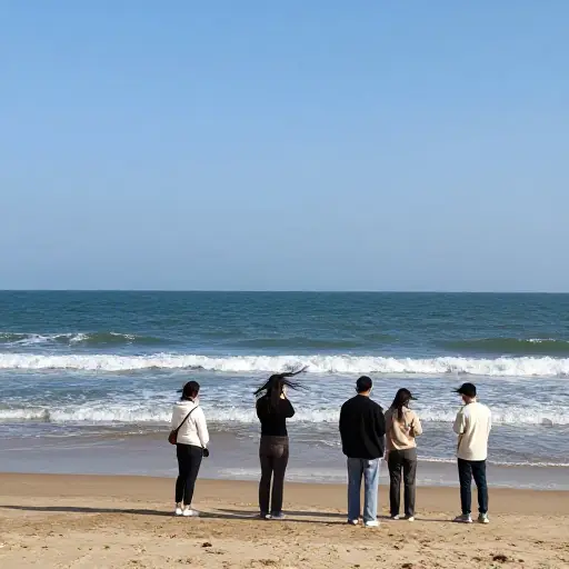 来自海洋的清爽微风立刻让我们凉爽下来。