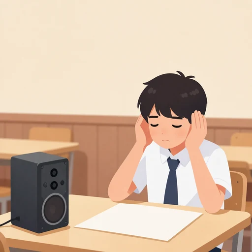 吵闹的音乐让我紧张。