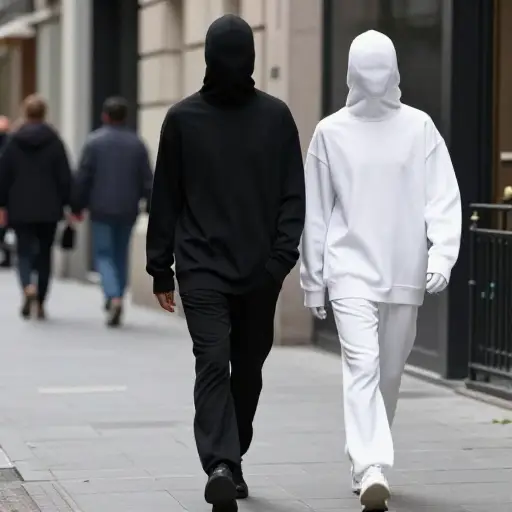 我们经常可以看到有人全身穿黑，从上到下，或者全身穿白。