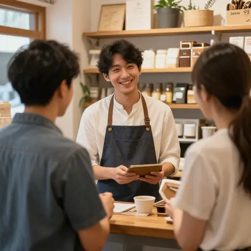 这家商店的成功很大程度上归功于店主对每一位顾客的个人化友善态度。