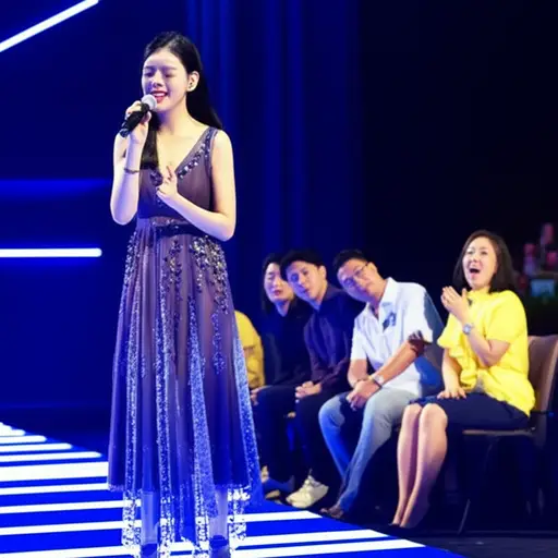 她的歌唱表演震撼了所有评委。