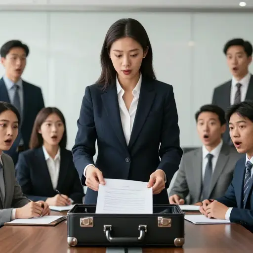 令所有人惊讶的是，她从公文包里拿出了签好字的合同。
