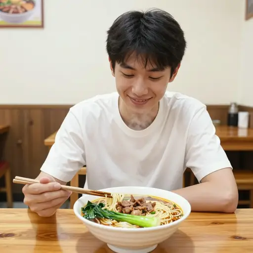 我想要一大碗面条。