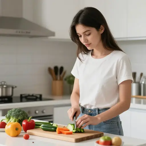 那些在家做饭的人通常消耗的加工食品更少。