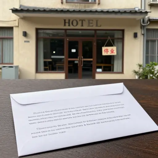 在你的信中，你提到了一家去年关闭的酒店。