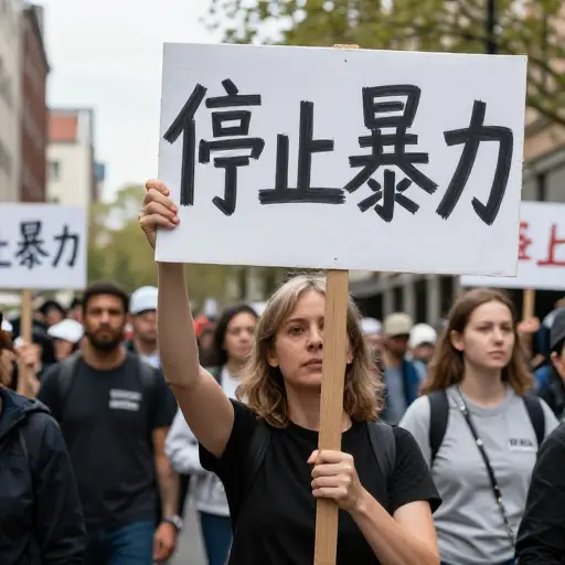 他们呼吁结束暴力。