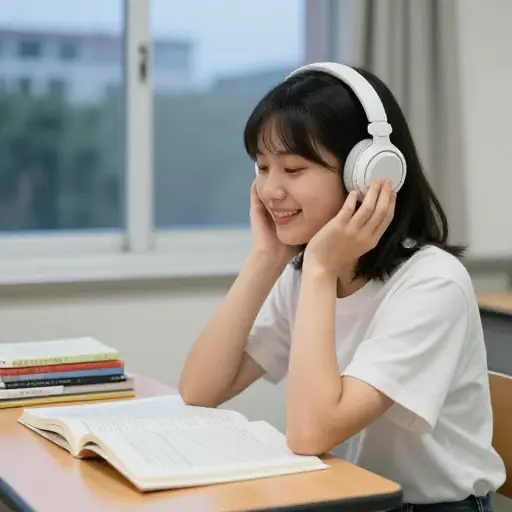 当我完成作业后，我会听音乐，这能帮助我放松并释放压力。