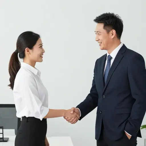 我希望你和新经理见面时能合得来。