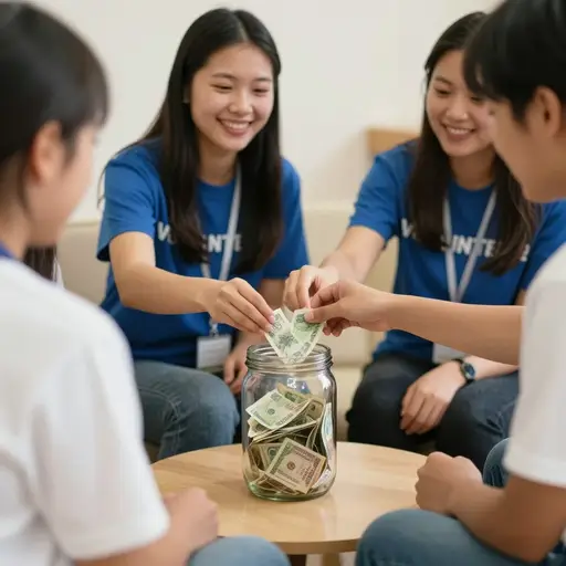 我认为这是为我们穷人筹钱的一个完美方式。